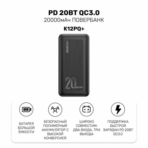 Повербанк для iphone и андроид портативное зарядное устройство внешний аккумулятор 136200₽