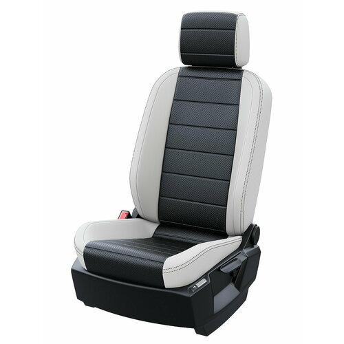 Чехлы для Nissan Juke 2010-2020 Чехлы. ру Экокожа Темно-Бежевый Темно-Бежевый 2 строчки 5545AV145FT2