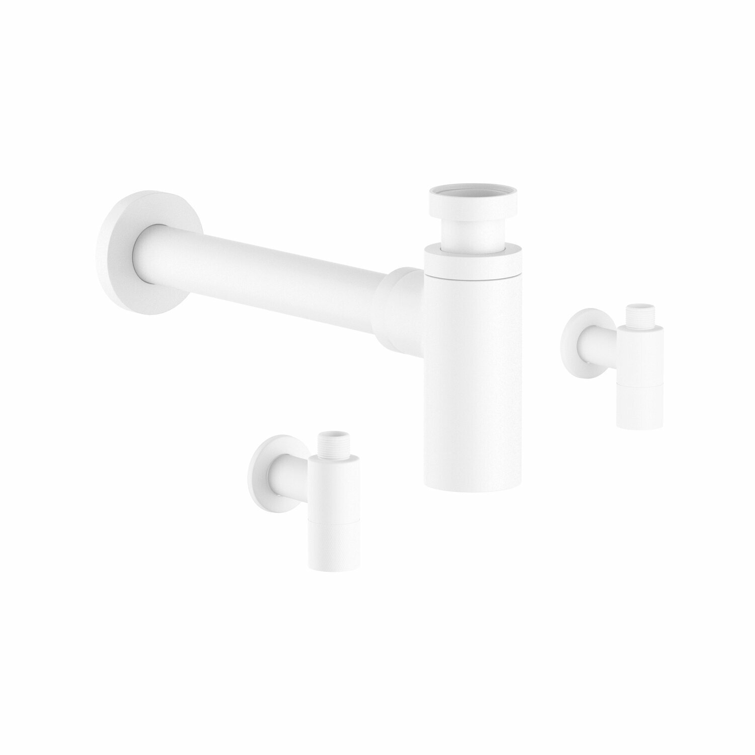 Тумба с раковиной Wellsee WC Area 40 L подвесная, белый матовый (донный клапан, сифон, смеситель, угловые вентили (цвет набора матовый черный)) - фото №5