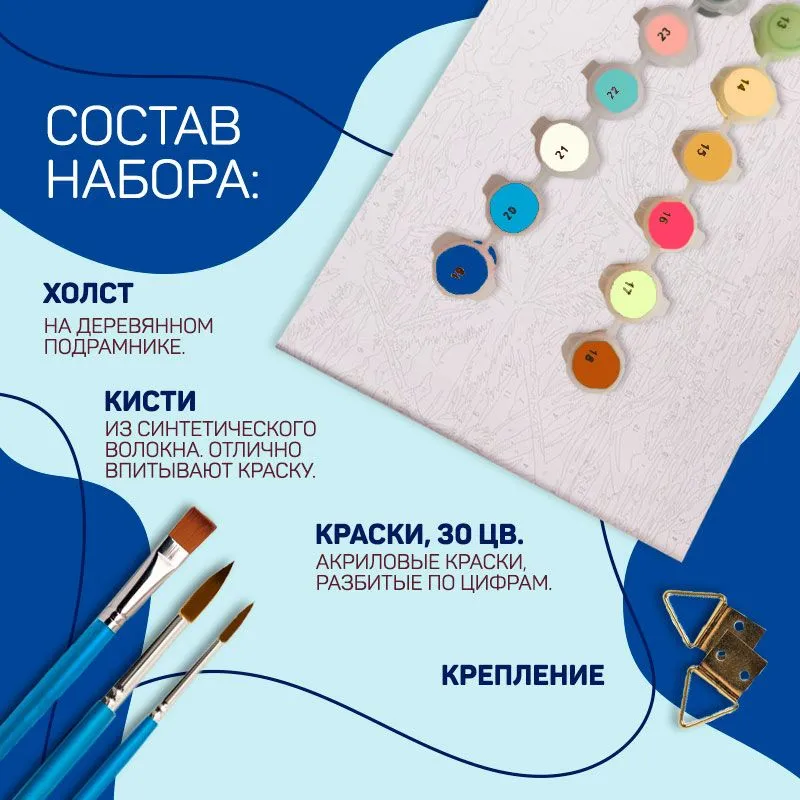 Картина по номерам Школа талантов на холсте, с подрамником "Ирисы" Винсент ван Гог, 40*50 см — фото 1