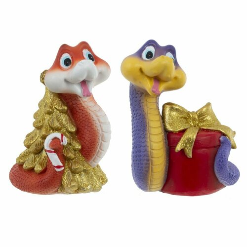 Копилка Змея символ года 2025, 10х9х13 см, 1шт из 2х видов KSM-806044