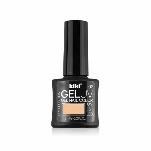 фото Гель-лак для ногтей kiki оттенок 02 gel uv&led, светло-бежевый, 6 мл