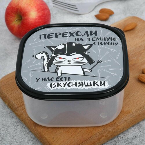 фото Ланч-бокс квадратный «переходи на темную сторону», 700 мл foodvibes