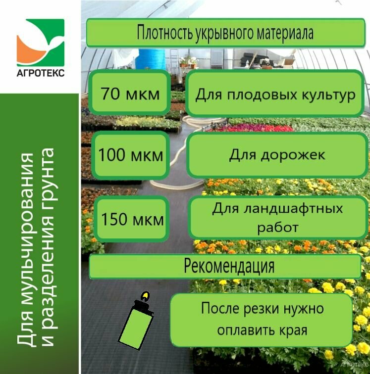 Агроткань от сорняков и для ландшафтных работ, Агротекс Гекса 150 мкм, 2,1 х 10 м — фото 1