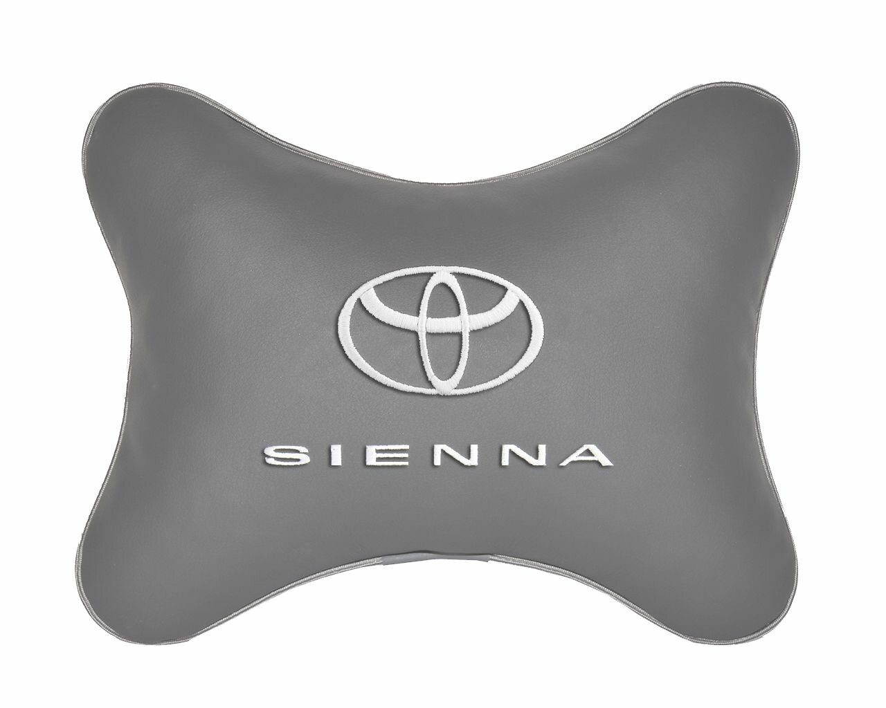 Подушка на подголовник автомобильная серая экокожа TOYOTA SIENNA