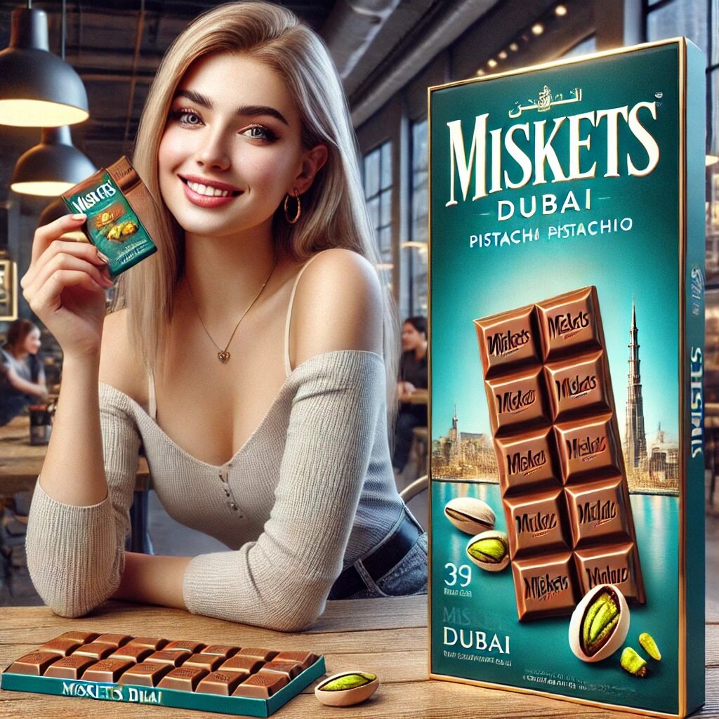 Дубайский шоколад с фисташковой начинкой 100г 1 шт