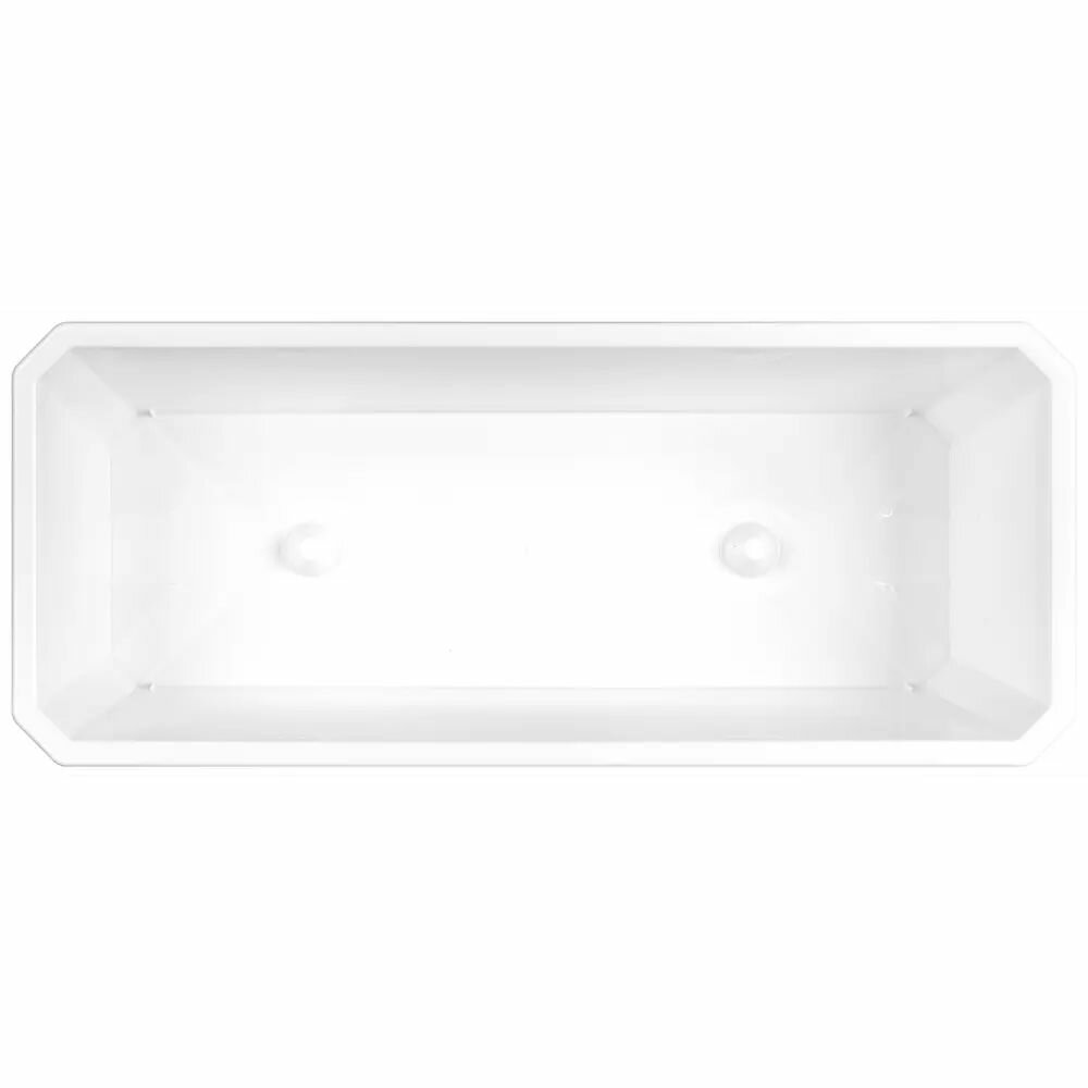 Ящик балконный Idiland 40x17x15 см v7 л пластик белый