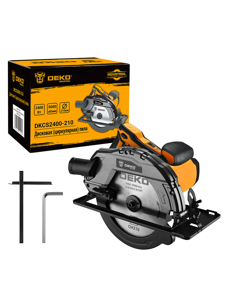Дисковая циркулярная пила DEKO DKCS2300W 2300Вт 210мм диск блокировка шпинделя