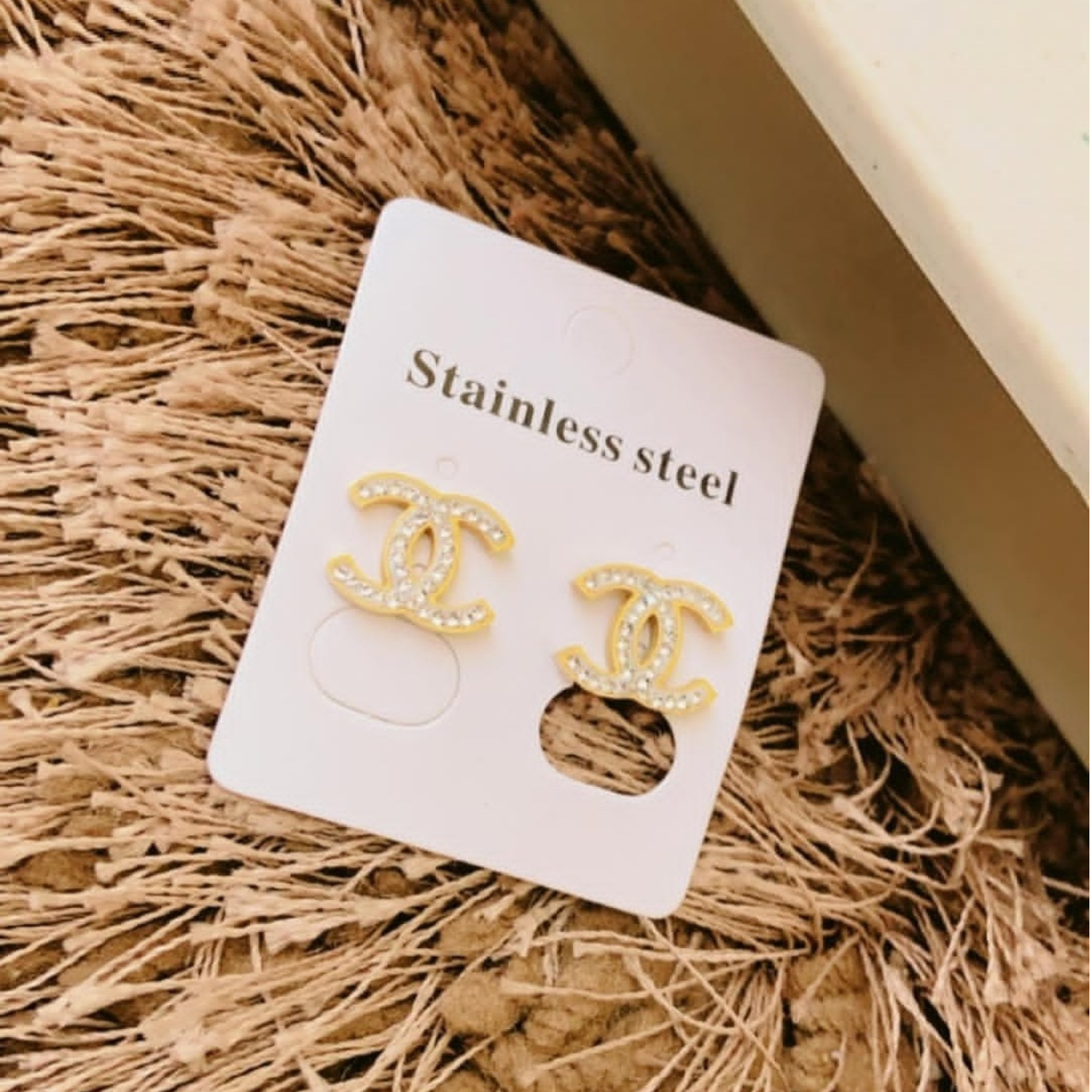 Моносерьга, азурит, FJ1129ETU золотистый/серебристый — фото 1