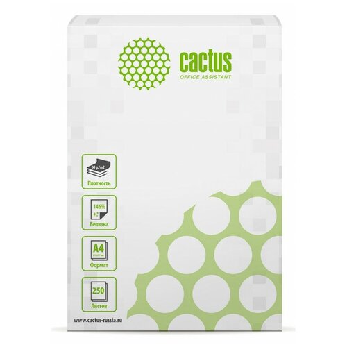 Бумага cactus A4 CS-OP-A480250 80 г/м², 250 л, белый бумага cactus a4 cs ma419025 190 г м² 25 л белый