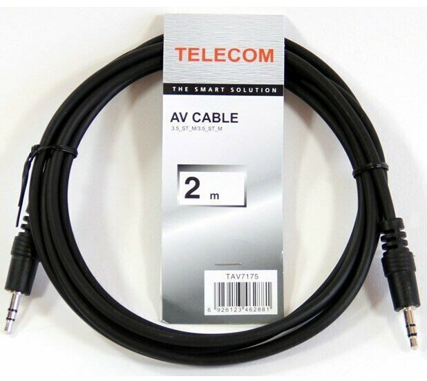 Разъем Telecom 3.5 Jack - 3.5 Jack (TAV7175), 1.5 м, 1 шт., черный VCOM Telecom - фото №5