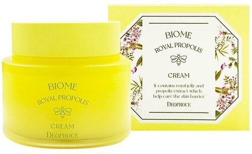 Deoproce Biome Royal Propolis Cream - Увлажняющий крем с маточным молочком и прополисом, 80 мл