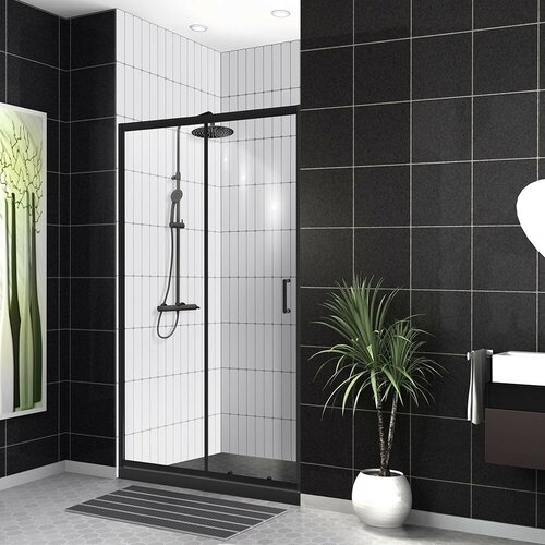 душевая дверь belbagno acqua bf 1 150 c nero Дверь душевая BelBagno Uno-195 UNO-195-BF-1-120-P-NERO