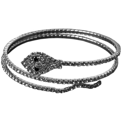 фото Браслет пружинка "диско" змейка, d=5,5, цвет белый в серебре 4782648 queen fair