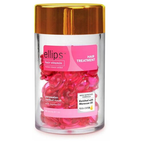 масло для волос ellips hair vitamin hair repair масло для сильно поврежденных волос Ellips Hair Vitamin масло Hair Treatment для сильно поврежденных волос, 50 мл, 50 шт., банка