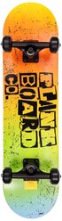 Скейтборд Plank Punky, 31x8, черный/оранжевый/зеленый