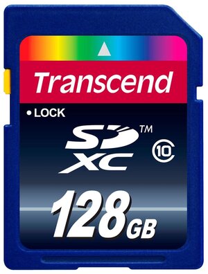 Карта памяти Transcend SDXC 128 ГБ Class 10, V10, A1, UHS-I U1, W 16 МБ/с, 1 шт., черный