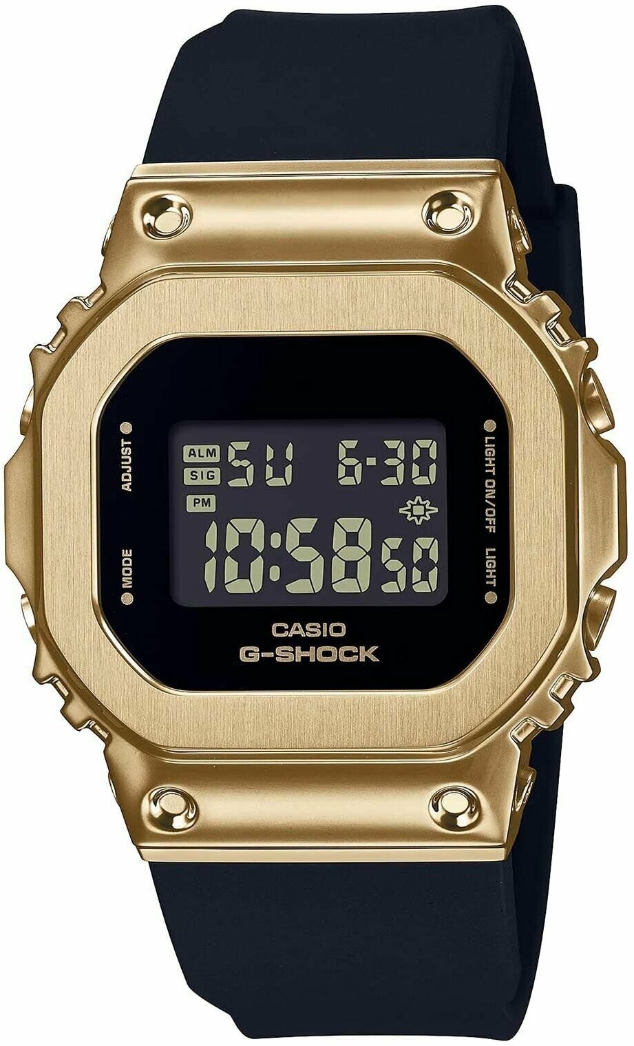 Противоударные японские женские наручные часы Casio G Shock GM-S5600GB-1 с хронографом с гарантией
