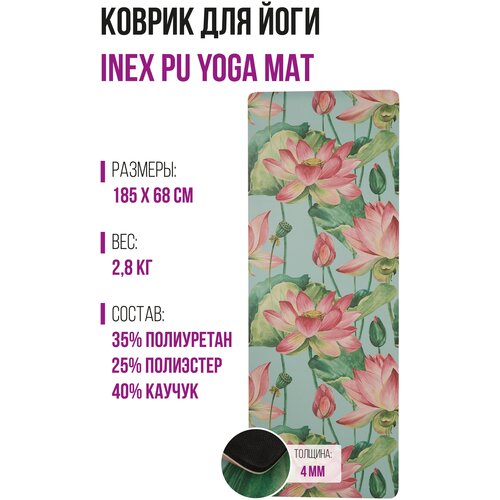 фото Коврик для йоги inex yoga pu mat полиуретан с принтом