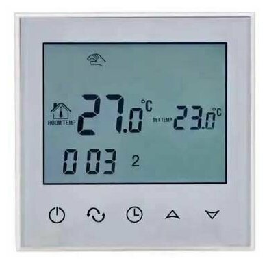 Терморегулятор/термостат комнатный для теплого пола электронный программируемый белый 220-240 В 3А вода / 16 А (нагрев электрическим током)