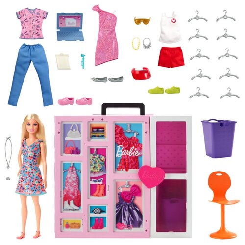 Barbie Игровой набор Barbie Кукла и гардероб мечты HGX57