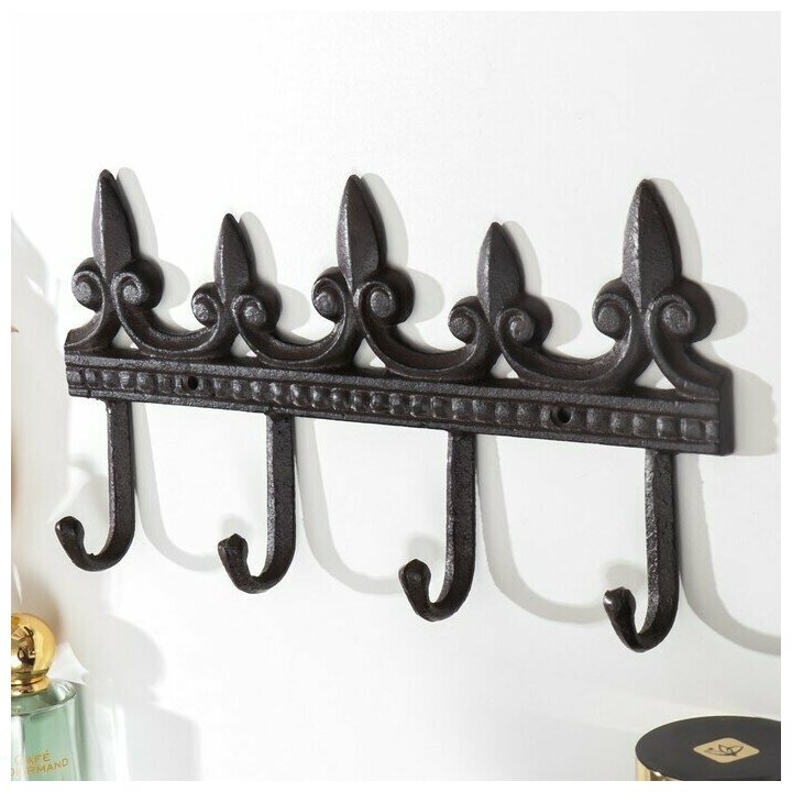 фото Крючки декоративные чугун "Пики кованые" 15х30х3,5 см