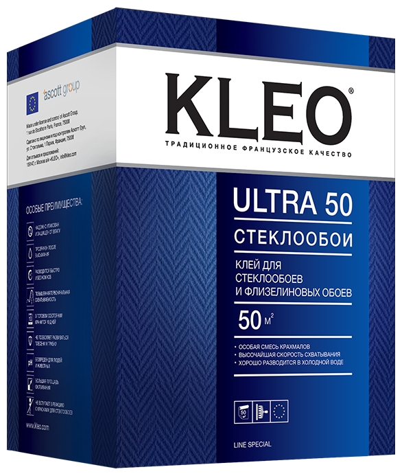 Клей для обоев KLEO ULTRA 50 для стеклообоев 50 м²