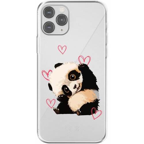 Силиконовый чехол Mcover для Apple iPhone 11 Pro с рисунком Панда любовь силиконовый чехол mcover для apple iphone 11 с рисунком панда