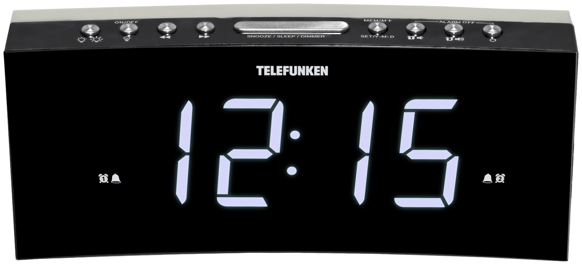 Радио-часы Telefunken TF-1569U Black/White