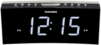 Радио-часы Telefunken TF-1569U Black/White