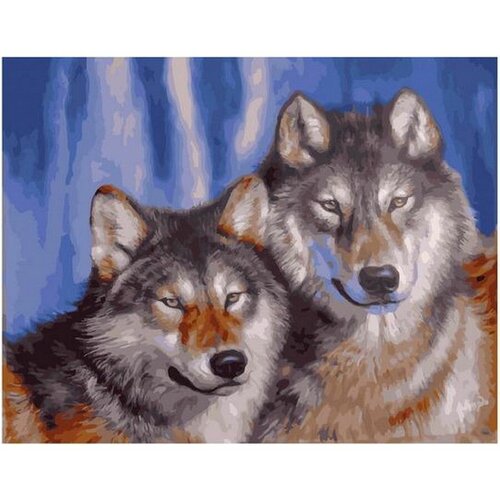 Картина по номерам Волчья пара 40х50 см Hobby Home картина по номерам пара снегирей 40х50 см