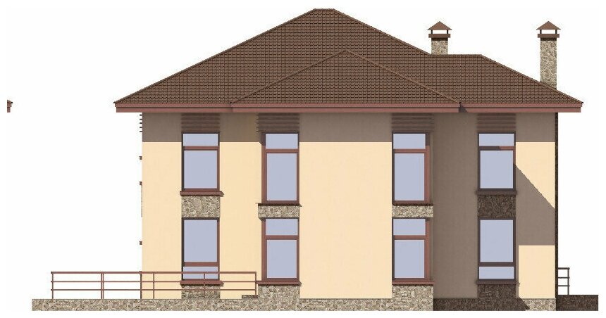 Проект дома Catalog-Plans-48-24GFA (436,77кв.м, 20,85x19,18м, газобетон 400) - фотография № 8