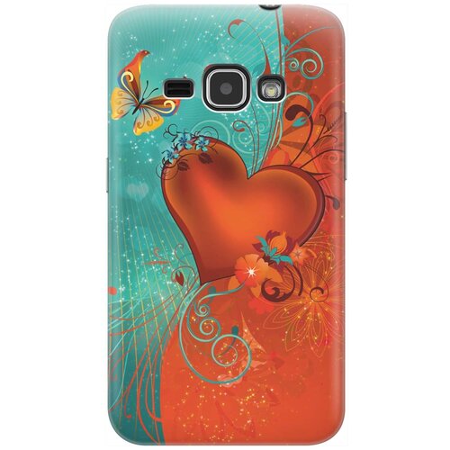 фото Cиликоновый чехол на samsung galaxy j1 (2016) / самсунг джей 1 2016 с принтом "сердце и бабочка" gosso