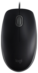 Мышь Logitech B110 Silent, оптическая, проводная, USB, черный [910-005508]