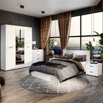 Спальный гарнитур белый Йорк Империал комплект мебели в спальню - изображение