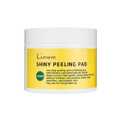 фото L’arvore пилинг-диски для лица lemon shiny peeling pad 70 шт.