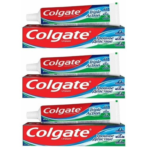 Colgate Зубная паста Тройное действие, 50 мл, 3 шт