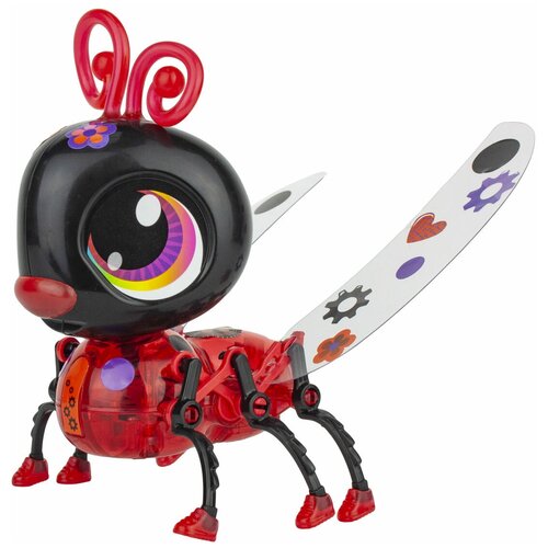 Робот 1 TOY Робо Лайф Божья коровка, черный/красный робот 1 toy робо лайф зебра т16235 бело лиловый