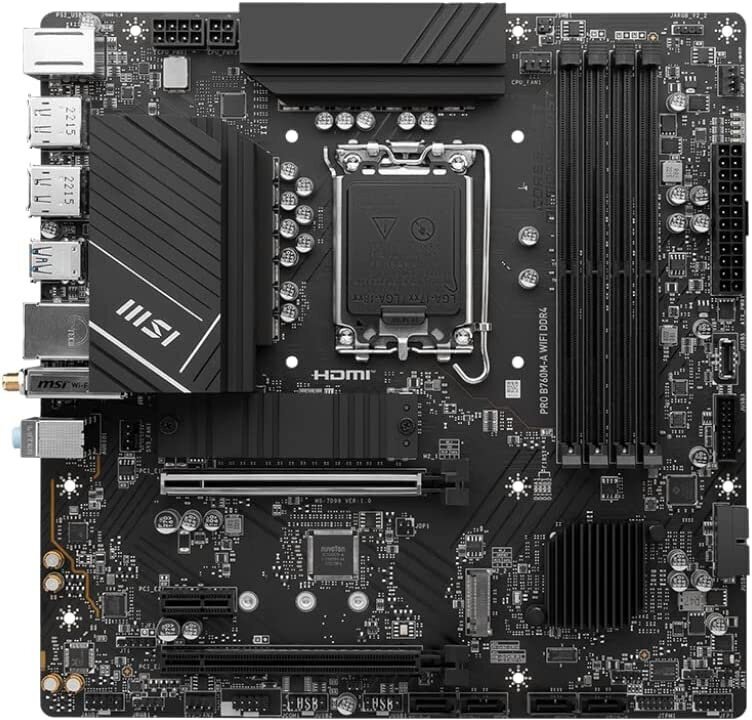 Материнская плата MSI PRO B760M-A WIFI DDR4 Soc-1700 Intel B — фото 1