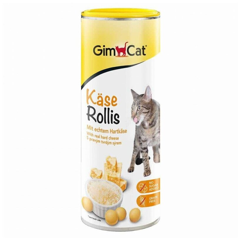 Лакомство для кошек GimCat Käse-Rollis Сырные шарики, 425 г - фотография № 3