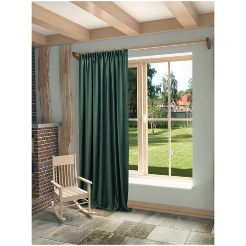 фото Штора "бархат" sanpa home collection, 200*280 см, зеленая