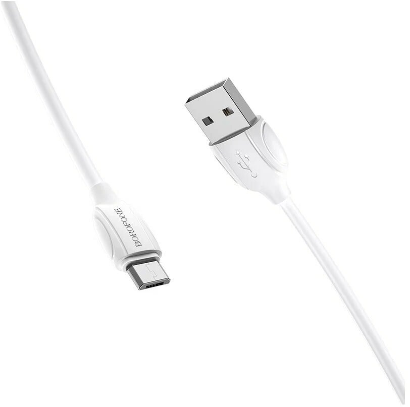 Кабель BOROFONE BX19 Benefit, USB - microUSB, 1 м, белый