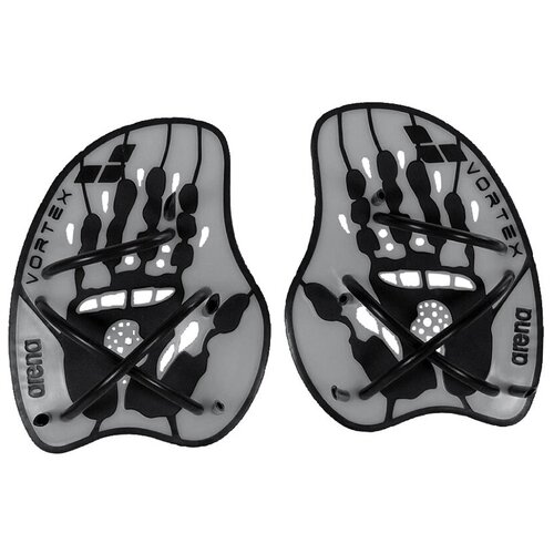 фото Лопатки для плавания arena vortex evolution hand paddle 95232, silver/black