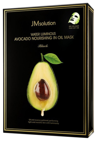JM Solution Ампульная тканевая маска с маслом авокадо Water Luminous Avocado Nourishing in Oil Mask, 28 мл