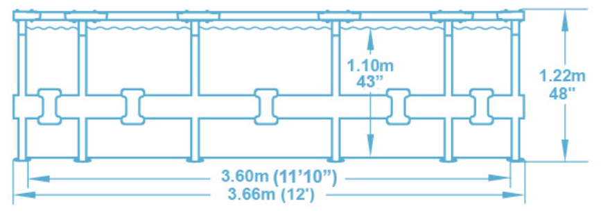 Каркасный бассейн 366х122 BestWay 56420 - фотография № 5