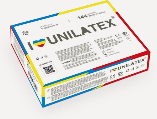 Изображение товара Unilatex / Презервативы Unilatex Multifruits 144 шт, фруктовые, цветные.