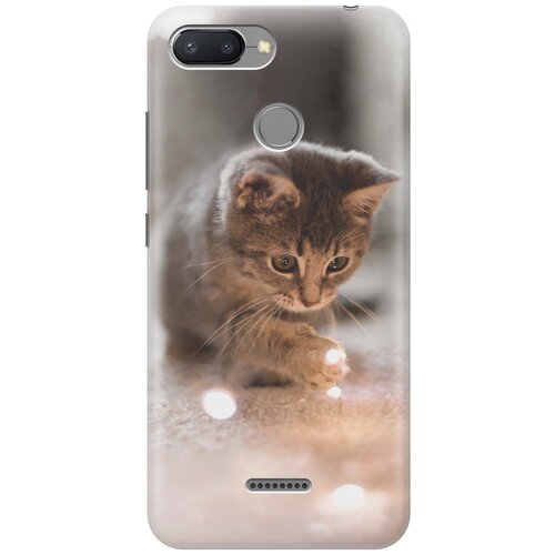 фото Gosso ультратонкий силиконовый чехол-накладка для xiaomi redmi 6 с принтом "котенок и свет"