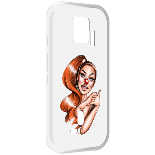 Чехол MyPads девушка-клоун для ZTE Nubia Red Magic 7S Pro задняя-панель-накладка-бампер
