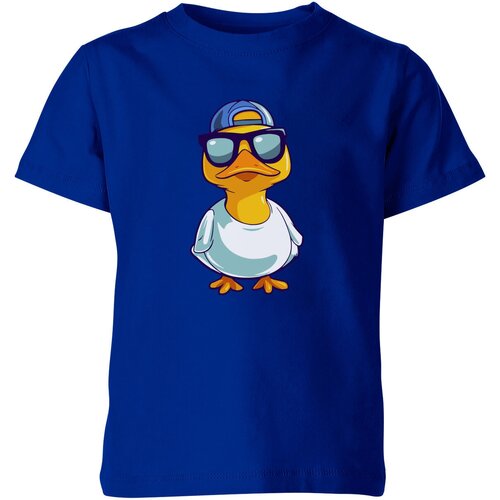 Футболка Us Basic, размер 4, синий мужская футболка крутая утка в кепке xl темно синий