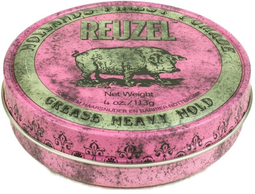 Помада сильной фиксации для укладки мужских волос Grease Heavy Hold Piglet, 35 г REUZEL - фото №14